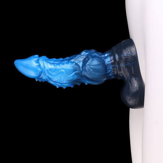 Sylva Draconis – Dual-Layer Platinum Silicone Dragon Dildo with Devil Carving Texture | Domlust