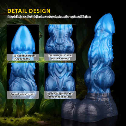 Sylva Draconis Dual-Layer Silicone Fantasy Dragon Dildo – Knotting G-Spot Massager with Suction Cup