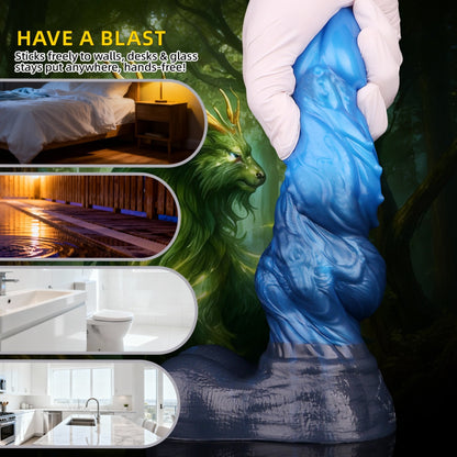 Sylva Draconis Dual-Layer Silicone Fantasy Dragon Dildo – Knotting G-Spot Massager with Suction Cup