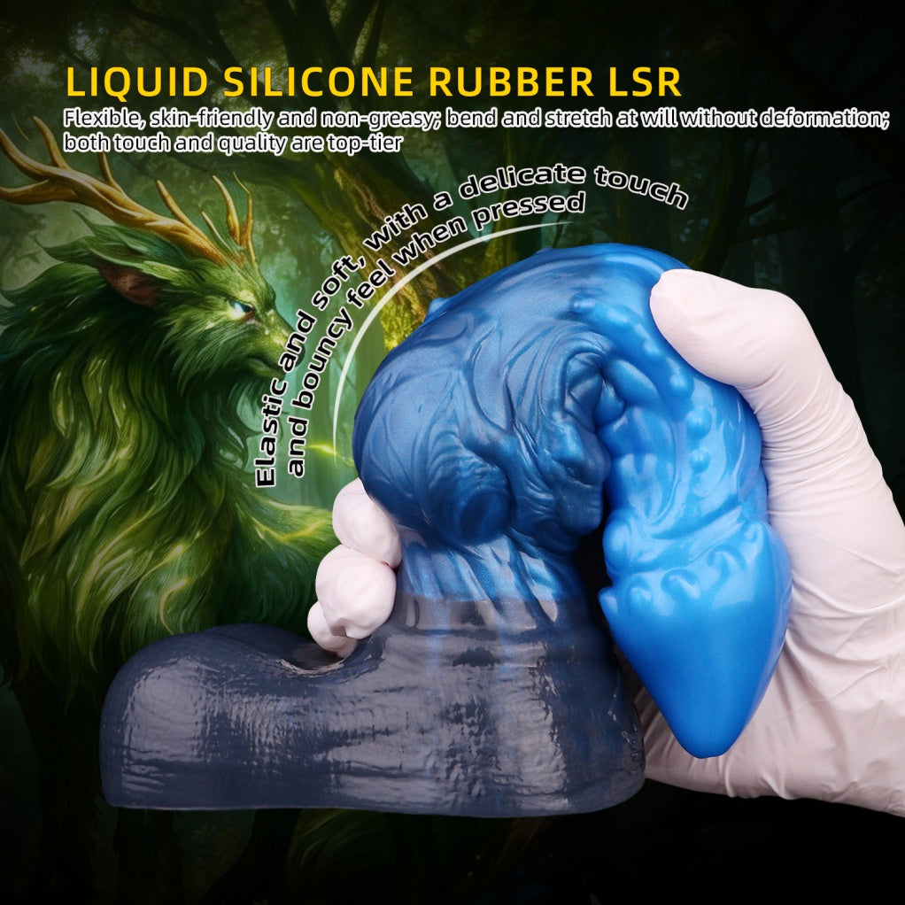 Sylva Draconis Dual-Layer Silicone Fantasy Dragon Dildo – Knotting G-Spot Massager with Suction Cup