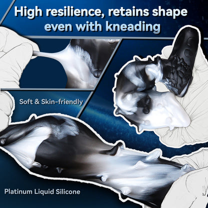 Fantasy Vibrating Cock Sleeve — Platinum Silicone Penis Extender with Remote Control
