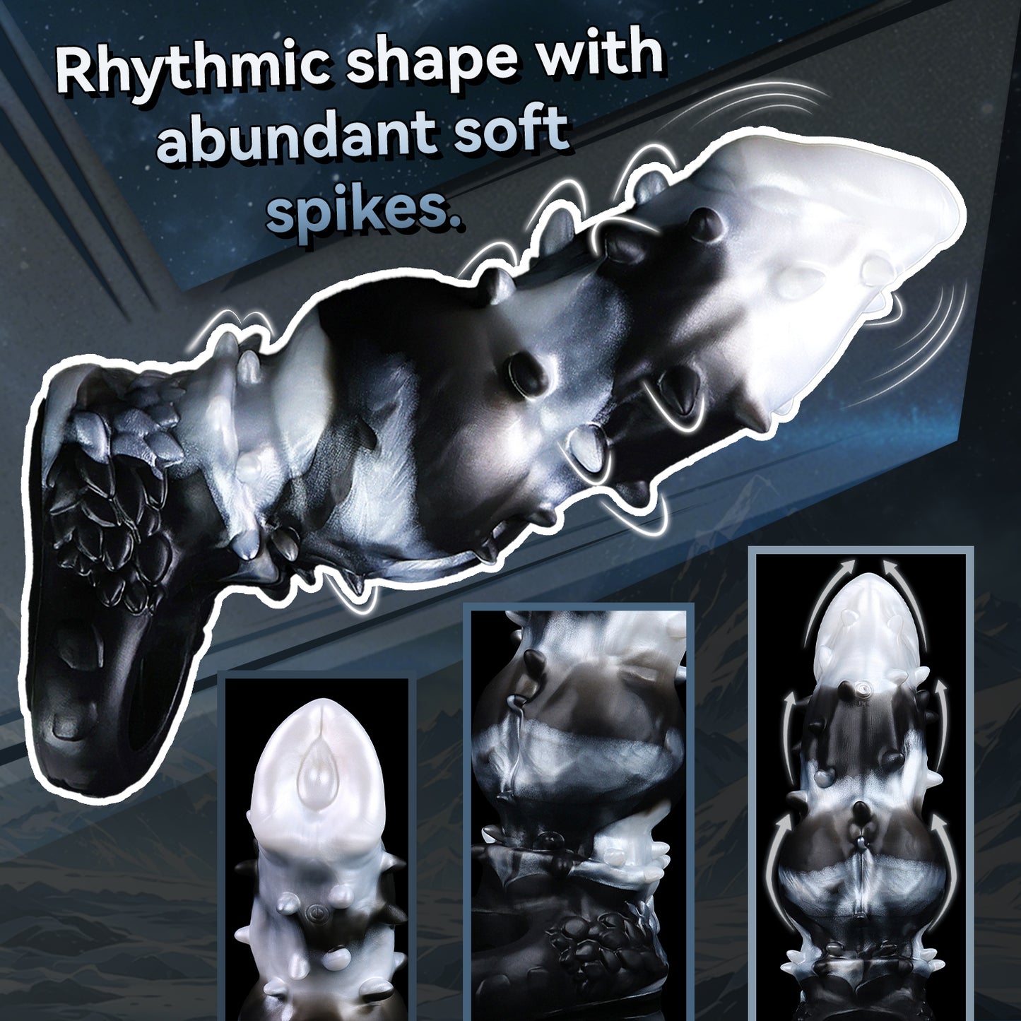 Fantasy Vibrating Cock Sleeve — Platinum Silicone Penis Extender with Remote Control