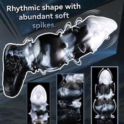 Fantasy Vibrating Cock Sleeve — Platinum Silicone Penis Extender with Remote Control