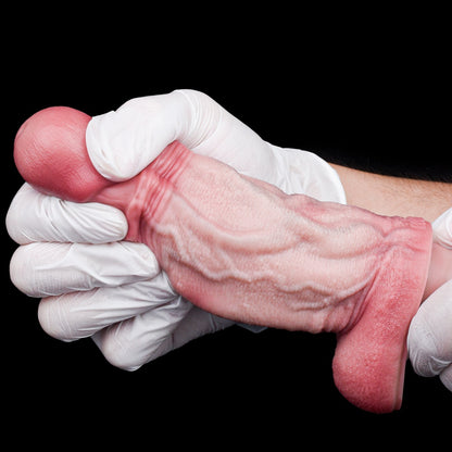 7.2-Inch Realistic Silicone Dildo – Dual-Layer Flesh Craft for Orgasmic Massage