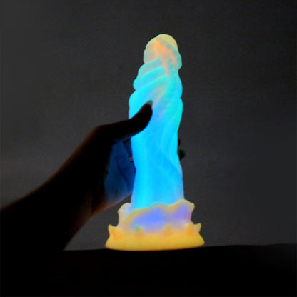 Fantasy Glowing Silicone Drakes Dick Saugnapf-Buttplug - Ideale Erweiterung für die anale und vaginale Masturbation bei Frauen