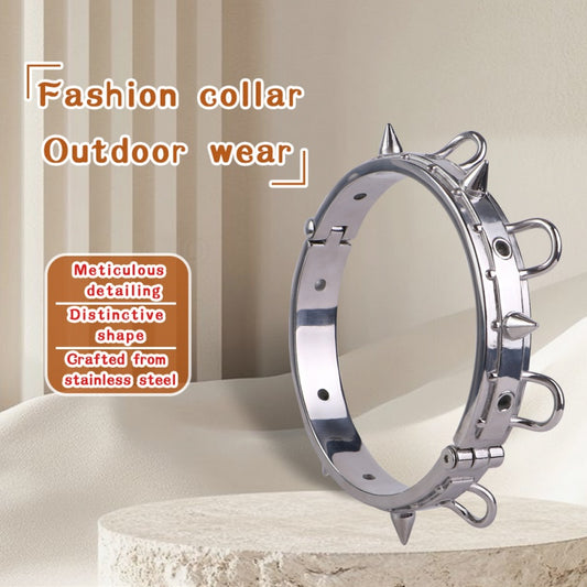 Fessel-Set aus Edelstahl mit Traktionshalsband – BDSM-Kontroll-Sexspielzeug für erotische Spiele für Paare