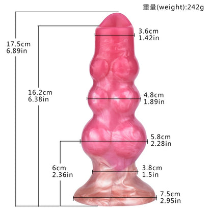 Knotted Ovipositor Anal Beads Butt Plug - Fantasy Dildo Laying Women Masturbating Desire