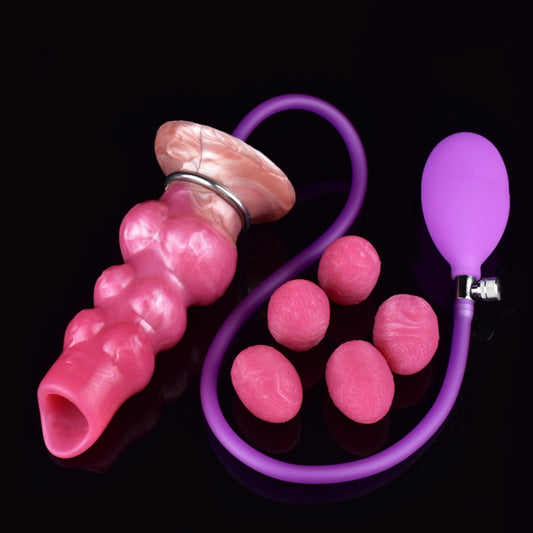 Gode en silicone platine noué Ovipositeur – Jouet fétiche fantaisie à pondre des œufs | Domlust