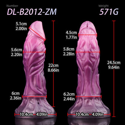 Purple Inflatable Silicone Fantasy Drakes Dick - Insertable Vaginal Expansion Pleasure Toys