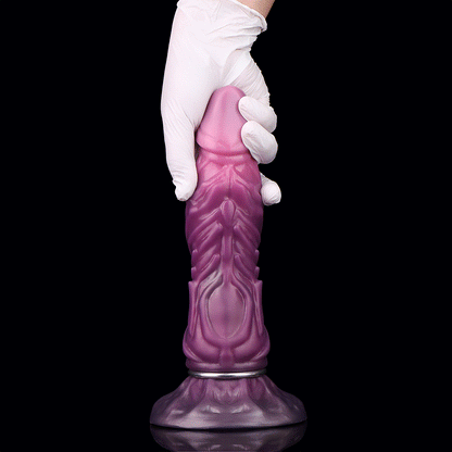 Purple Inflatable Silicone Fantasy Drakes Dick - Insertable Vaginal Expansion Pleasure Toys